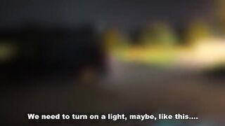 A woman fucks with two guys in the car, it’s her first time