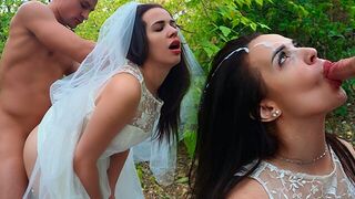 The bride got fucked in her tight ass on wedding day