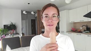 A girl has a discharge, which she talks about in a unique way
