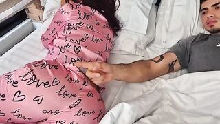 A girl caresses herself, her boyfriend does not trust her and set up a camera