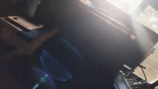 Fingers on fake pussy, a man's imagination runs wild