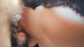 Fingers on fake pussy, a man's imagination runs wild
