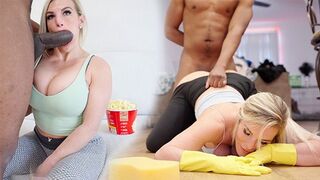 The stepmom got her pussy destroyed by a huge BBC