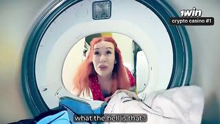 A girl got stuck in the washing machine and had to be ‘rescued’ by a man
