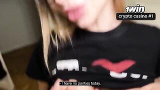 A girl is having fun with someone in front of her parents