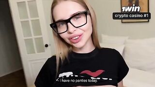 A girl is having fun with someone in front of her parents