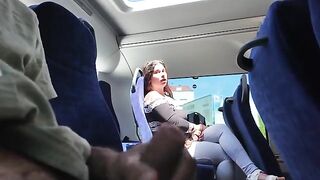 Public bus blowjob with a total stranger in risky spot