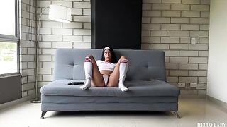 A hot Latina babe has a great cock-riding skills, check it out
