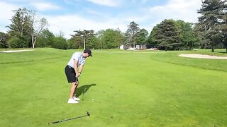 A girl played golf, then she got hungry and had sex with someone in the hot tub