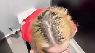 The beautiful Russian babe agreed to get fucked for money in the toilet