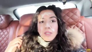 Katty West shines with fireworks on her face in this hot compilation