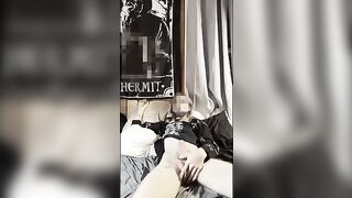The goth girl rubs her pussy and plays with a vibrator in HD
