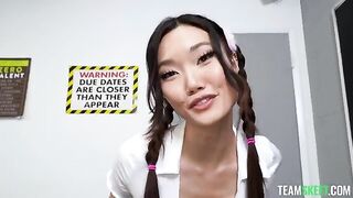 He will not stop until he is satisfied with the hot chick