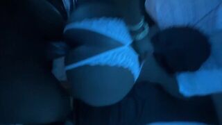 Ebony girl gets fucked in doggy style by her cheating GF’s BF