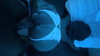 Ebony girl gets fucked in doggy style by her cheating GF’s BF