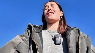 A young girl achieved spiritual enlightenment through masturbation on the beach
