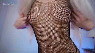The sexy blonde rides and sucks cock like a bad girl