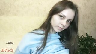 A young Russian schoolgirl has her first experience in front of a camera