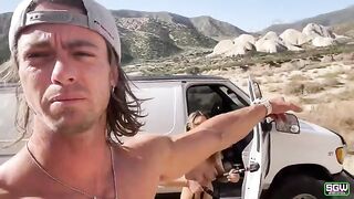 Two hot guys fucked petite Sparks Go Wild on California road trip