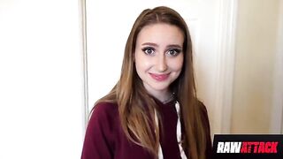 Petite brunette Laney Grey loves getting her hairy pussy pounded by big cocks