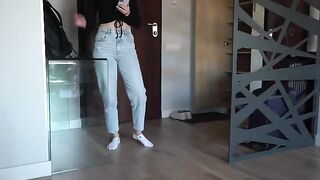 Stepsister came home early and asked me not to watch porn in front of her