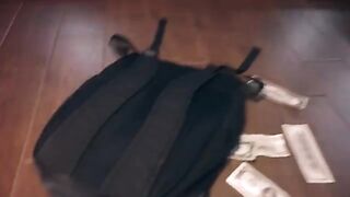 A cop caught a thief in an apartment and fucked her hard
