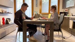 The consultant is seduced by the client and fucked in her office