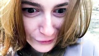 A girl was filmed in a pathetic whore role, matching her loud moaning