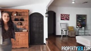 A hot real estate agent convinces her picky client to buy the house