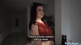 Little Eliss posed for money in a studio with an agent