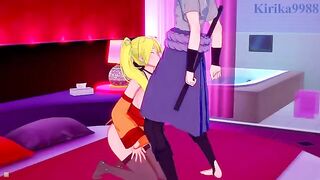 Naruko Uzumaki brings Sasuke Uchiha to a love hotel for intense action