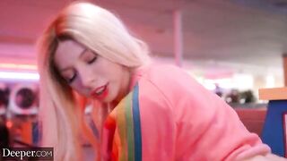 A pretty Kenzie cheats on her husband in a daring public spot