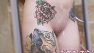 Guy fucked his stepsister in the shower with a toy