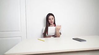 The student got cream after drawing a dick for the teacher