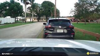 A sexy chick got her car repaired by the roadside
