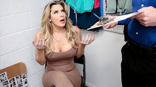 Gorgeous MILF Kayla Paige caught stealing, gets frisked